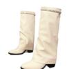Large size thick high-heeled trousers long boots for women 0000 autumn and winter new high boots fashion boots for women Europe and America