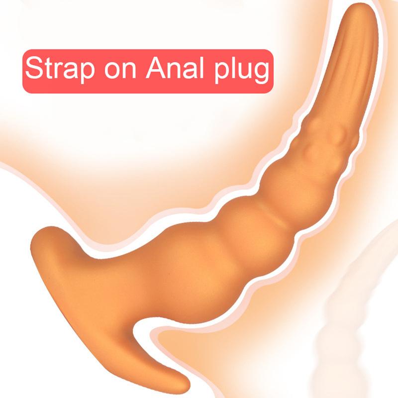 Huge Anal Plug Long Butt Plug Liquid Silicone Anal Beads Vaginal Anal Dildo For Women Men Gay Prostate Massage Soft Buttplug