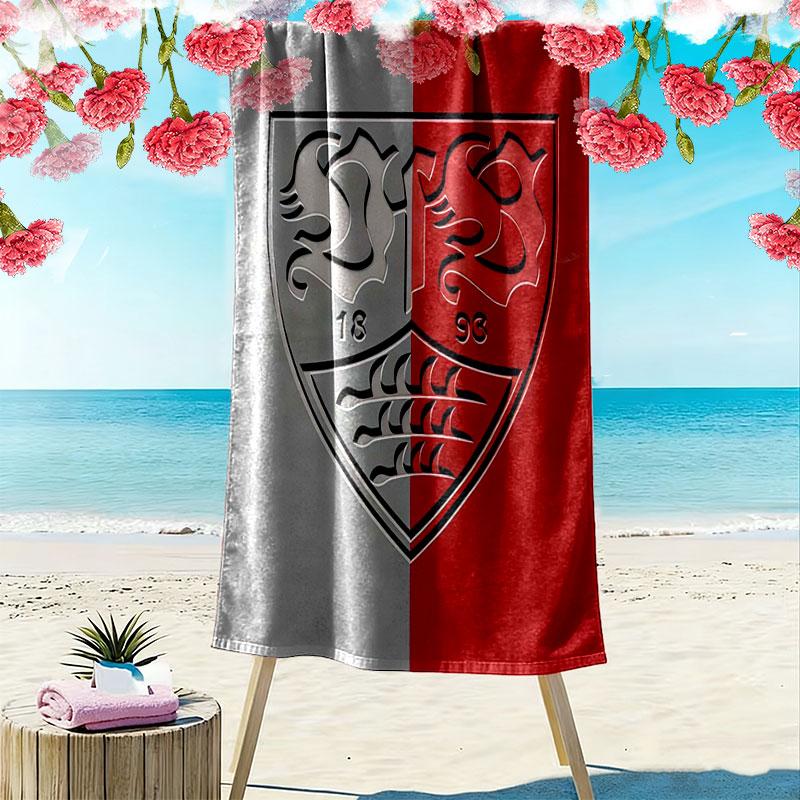 Stuttgart Spirit Print Beach Towel, Large Soft Quick Dry Towel for Beach Camping Swimming