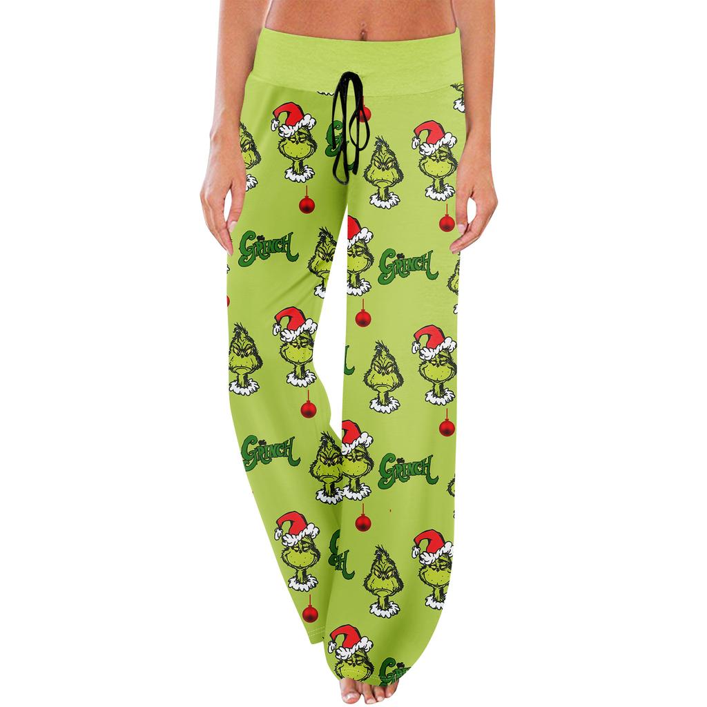 Anime-Pyjamahose, Nachtwäsche, lässige Hose mit Kordelzug und elastischer Taille, bequeme, gerade, lockere Yoga-Hose