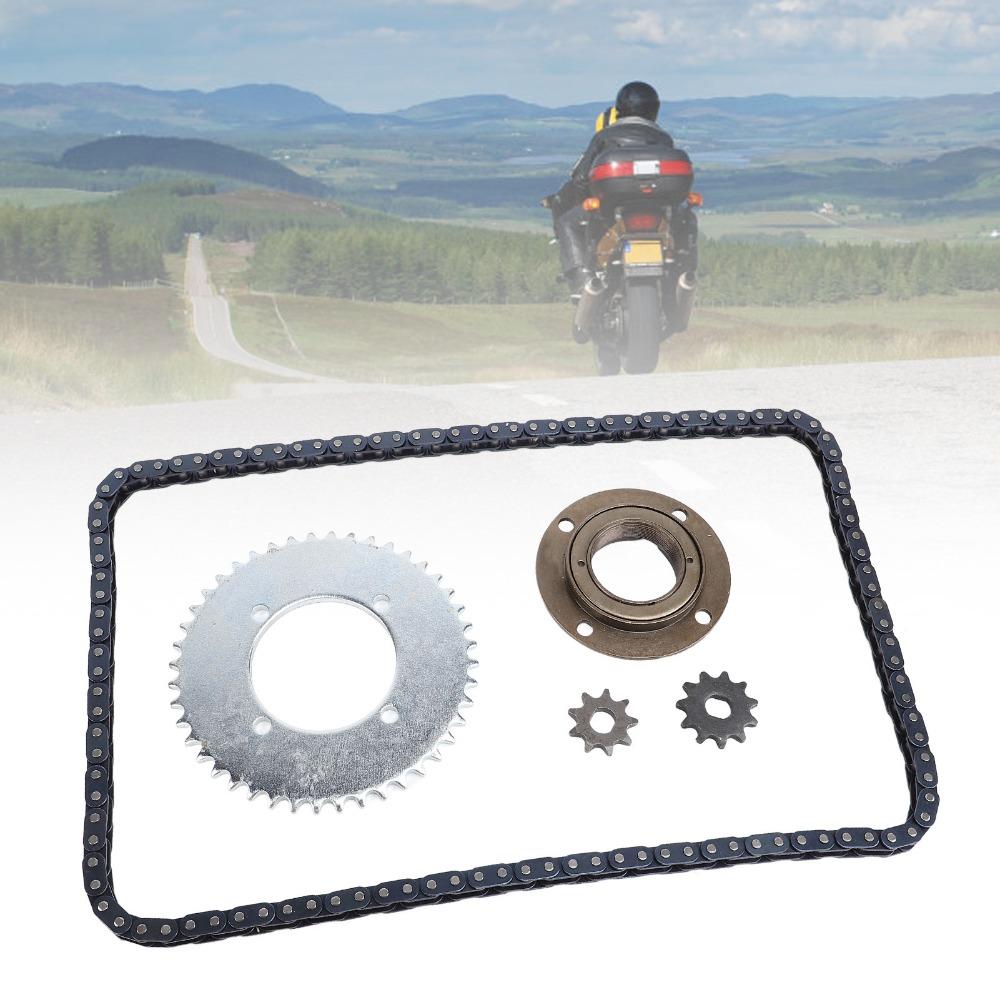 Toothless Flywheel T8F Gear Chain Set 116 Links Chain Chain Sprocket Kit  Mini Motorcycle
