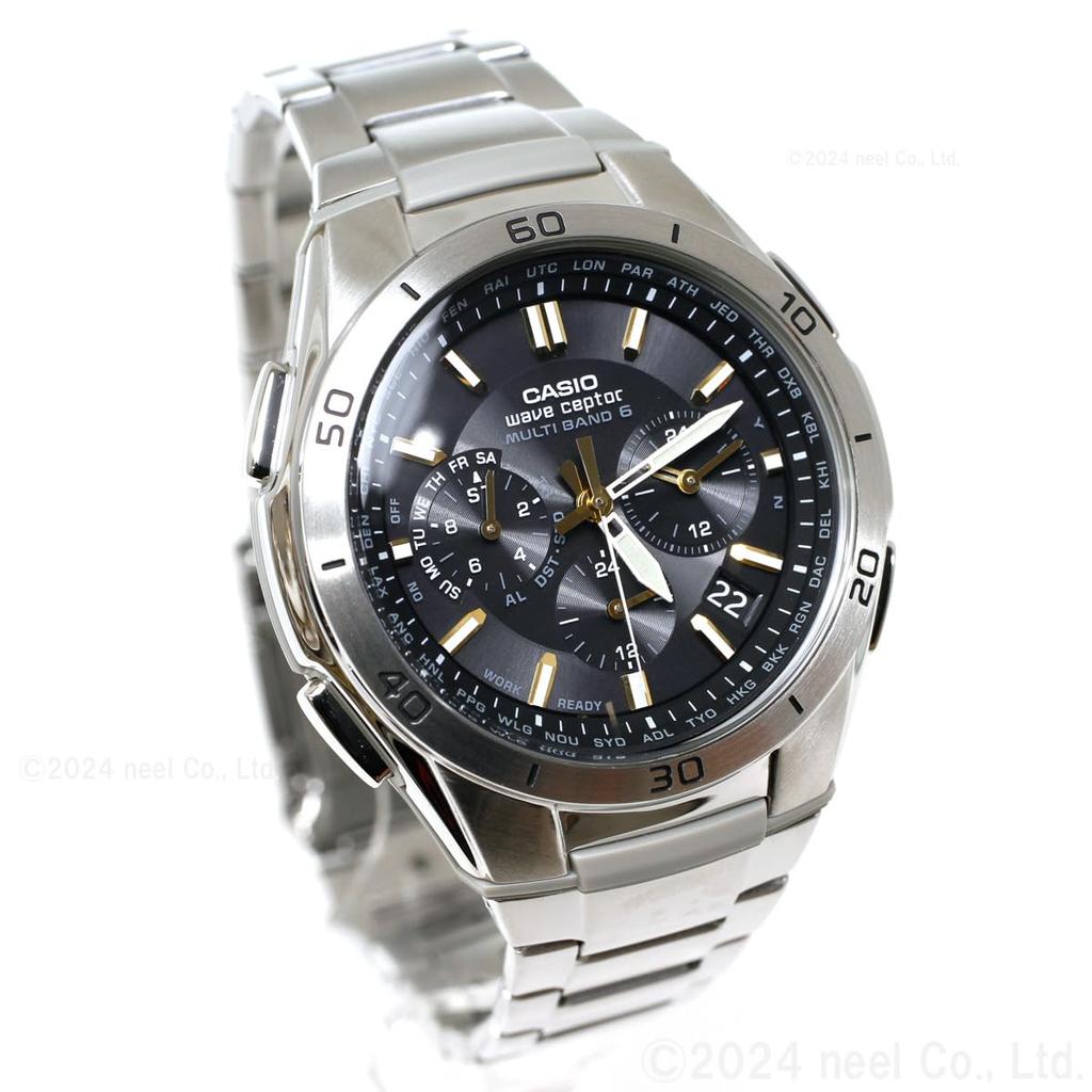 Casio Wave Ceptor WVQ-M410DE-1A3JF Herren Silber Solar Funkuhr (Offizielles japanisches Produkt)