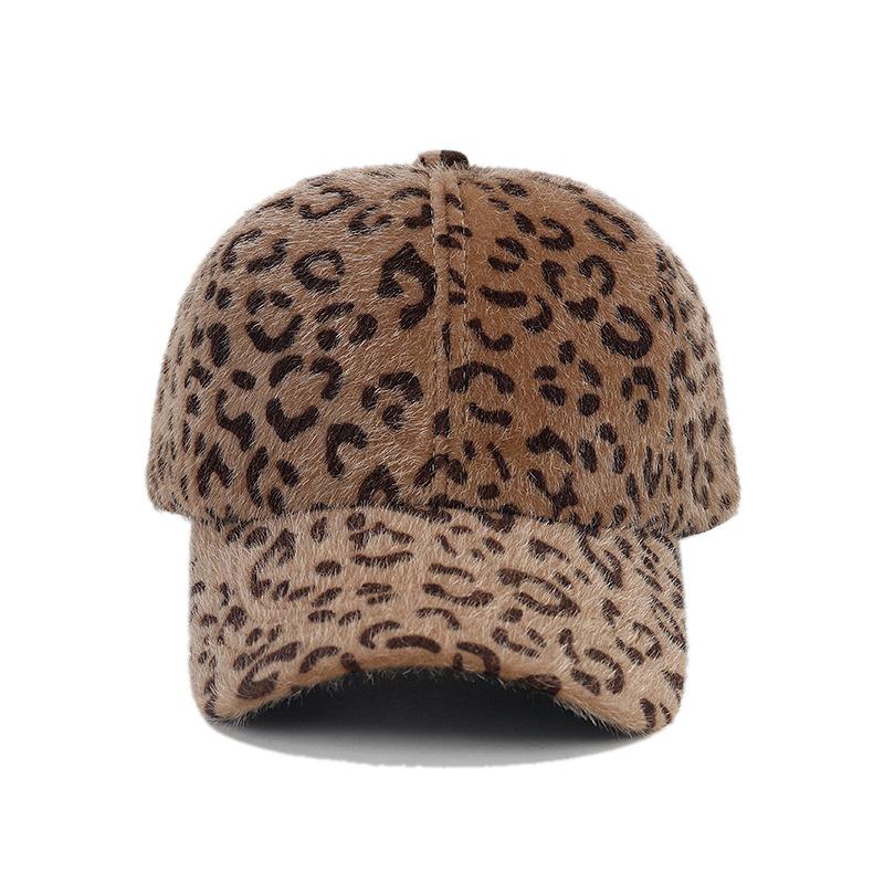 European and American Fashion Trends, Leopard Print Baseball Caps, Female Face Caps, Outdoor Sunscreen Visors, Warm Hats, Tide