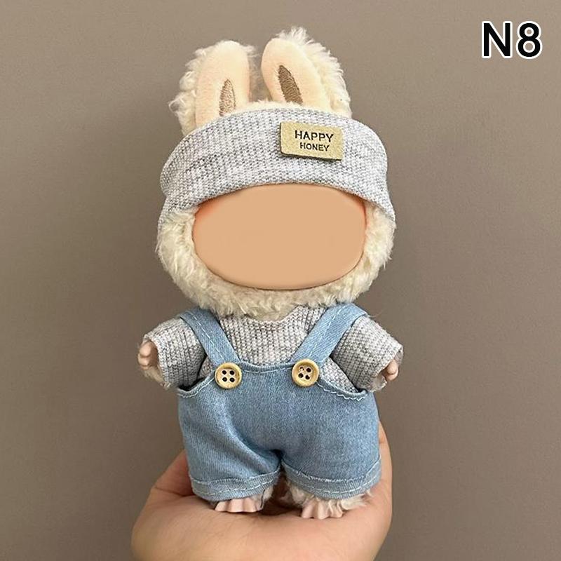 Für 17cm Labubu Puppe Ersatzanzug Kleidung ,Mini Puppenkleidung Outfit Accessoires