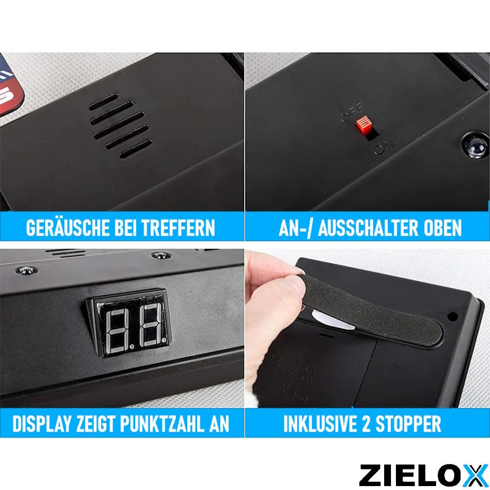 ZIELOX Elektronische Zielscheibe Schießscheibe Schießspiel Digital Nerf Softair