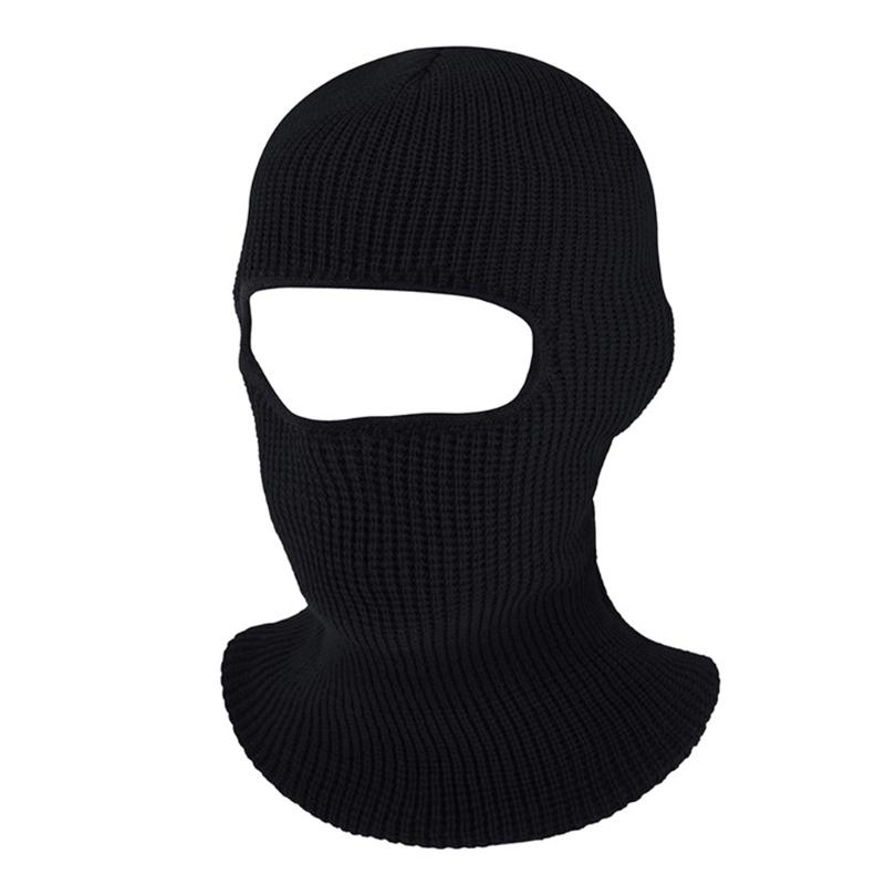 Mehrfarbige Thermomaske Einfarbige Gestrickte Vollgesichtsmaske Outdoor-Aktivitäten