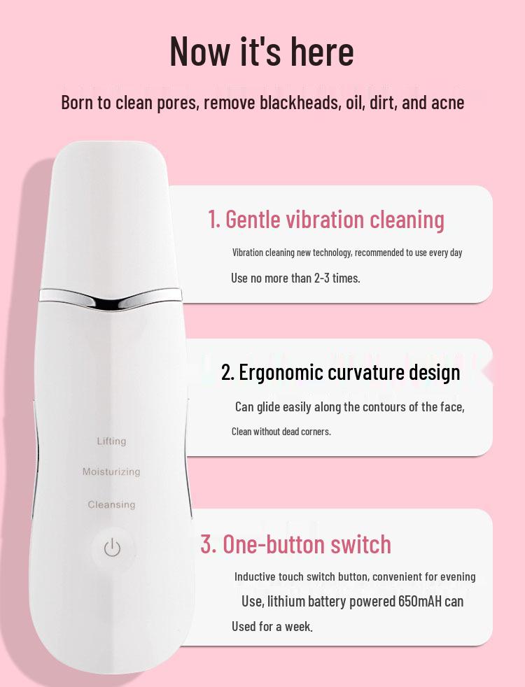 Ultrasonic Skin Scrubber: Face Lifting, Pore Cleaner & Blackhead Remover