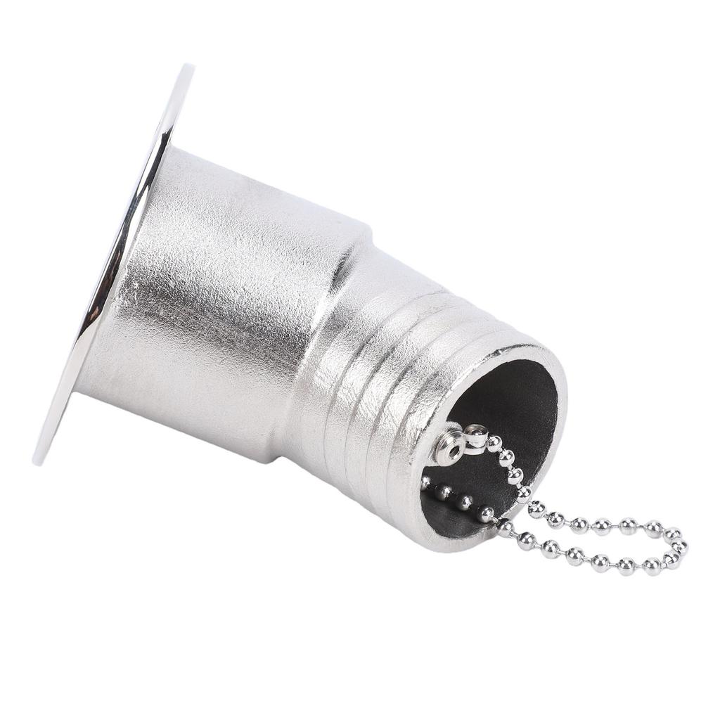 Boat Fuel Gas Deck Fill with Keyless Cap 38mm Boat Fuel Deck Filler 1.5 Inch Stainless Steel Deck Fuel Filler Neck for