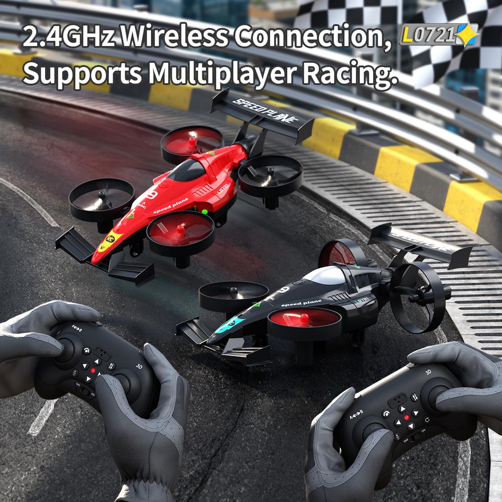Professional L0721 2.4G HZ RC Aircraft Amphibious Remote Control Drift Car 360° Roll Land and Air Experience Speed Plane Dual Mode RC Car & Airplane