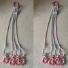 Galvanized/Oiled Double & Four Leg Wire Rope Sling with Lifting Hooks for Cranes