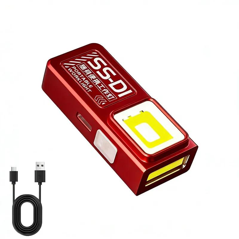 1/2Pcs Mini COB LED Flashlight Rechargeable Powerful Work Light with Clip Magnet Waterproof Camping Walking Pocket Lamp Portable Lights