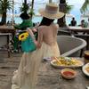 Seaside Vacation Gentle Backless Suspender Dress Non-banging Irregular Temperament Beach Dress Summer