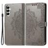Pour Samsung Galaxy A05s 4G Étui de téléphone magnétique en relief Motif mandala