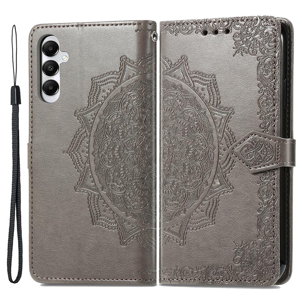 Pour Samsung Galaxy A05s 4G Étui de téléphone magnétique en relief Motif mandala