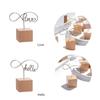 1 PC Creative Desktop Ornaments Simplicity Memo Holder Photo Clip Square Wooden Picture Frame