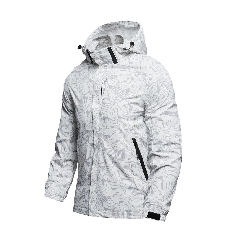 Men's Casual Lightweight Waterproof Windbreaker Jacket Full Zip Up Hooded Shell Outdoor Hiking Coat for Autumn Size 5XL