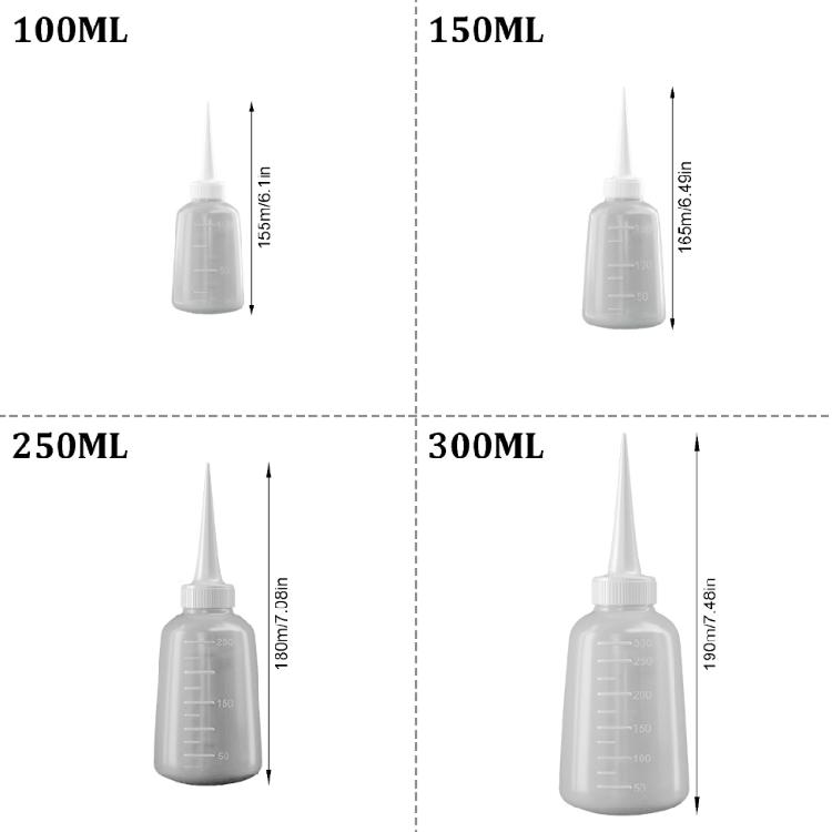 Pack of 4 Glues Dispenser Nozzle Bottle Squeeze Bottles for Glues Oil and Wash Use in Crafting and Laboratories