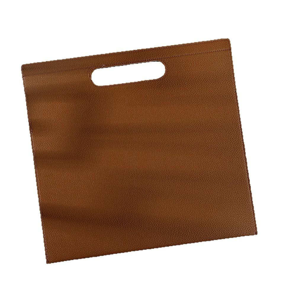 Litchi Grain Leather Laptop & Document Bag, A4 File Storage, Office Archive Bag