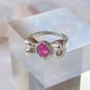 VVV [Silver 925] Pink Cubic Cutie Ring