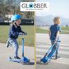 GLOBBER Primo Foldable Kick Scooter with Flashing Foot Perfect for Outdoor Kick Red Lights, 3-Wheel Brake, Play, Kids' Ride-On Scooter, (WLGB432102)
