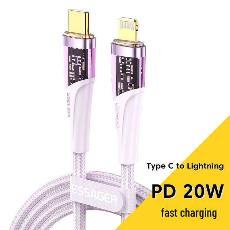 ESSAGER Amber Series 20W Fast Charging Cable for Apple Devices