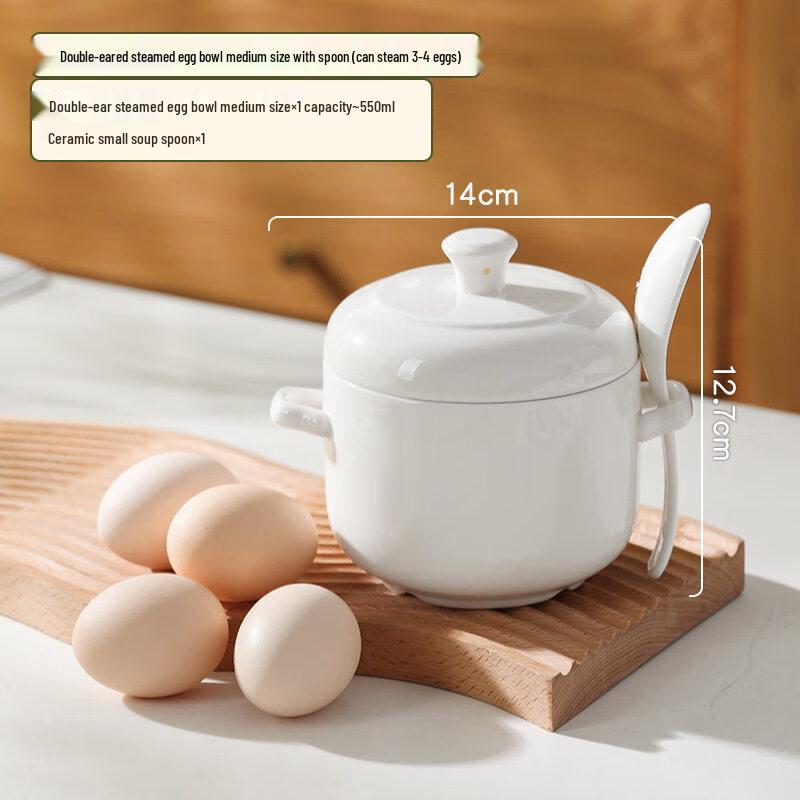 Ceramic Double-Lid Stew Pot with Spoon