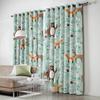 Forest Animals Cute Fox Bear Deer Flower Plants  Window Curtains Curtains for Living Room Decorative Items Living Room