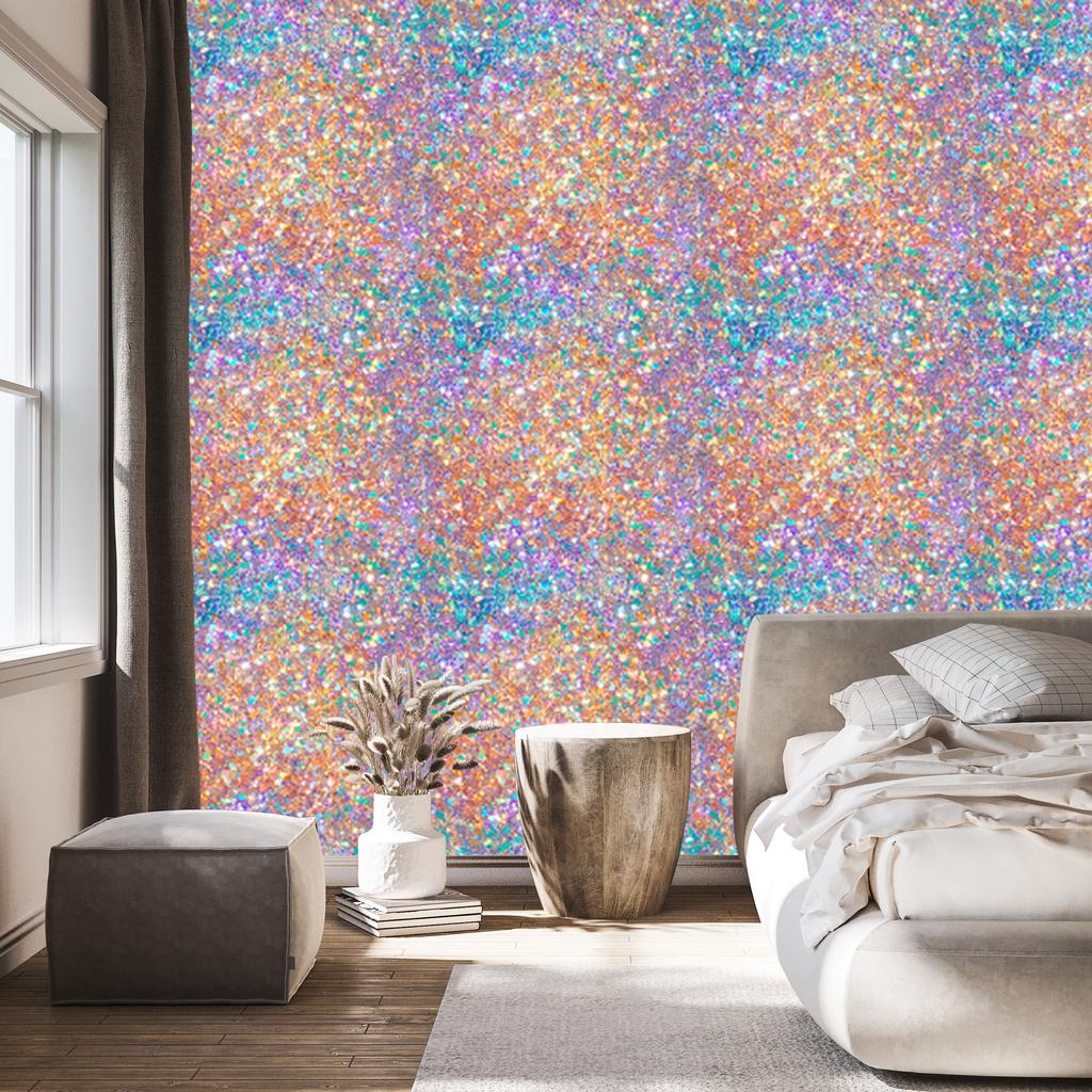 Iridescent glitter wallpaper red and beige for living room and bedroom 50x1000