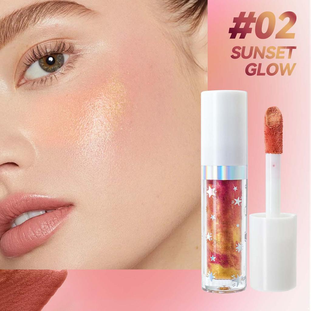 1Pc Silky Smooth Liquid Blush for Women Girls Buildable Blendable Lightweight Cheek Color Long Lasting Natural Makeup Cosmetic