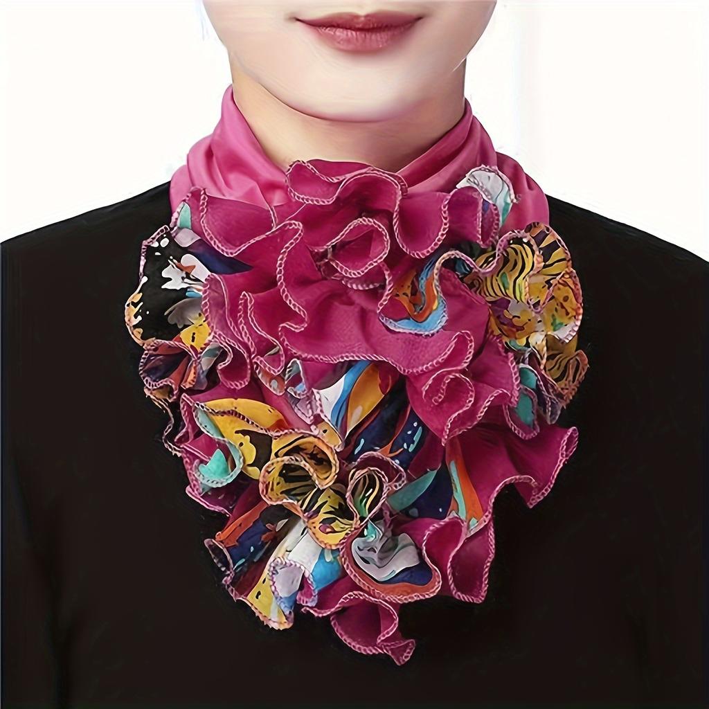 Fashion Multi-color Collar Leggings Elegant Chiffon Fake Collar Scarf Casual Decorative Collar Cover