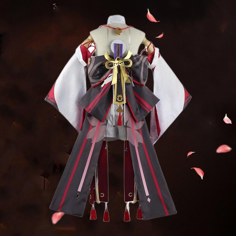   Cosplay Yae Miko Guuji Yae Cosplay Costume with Headwear Full Set for Halloween Party Costumes