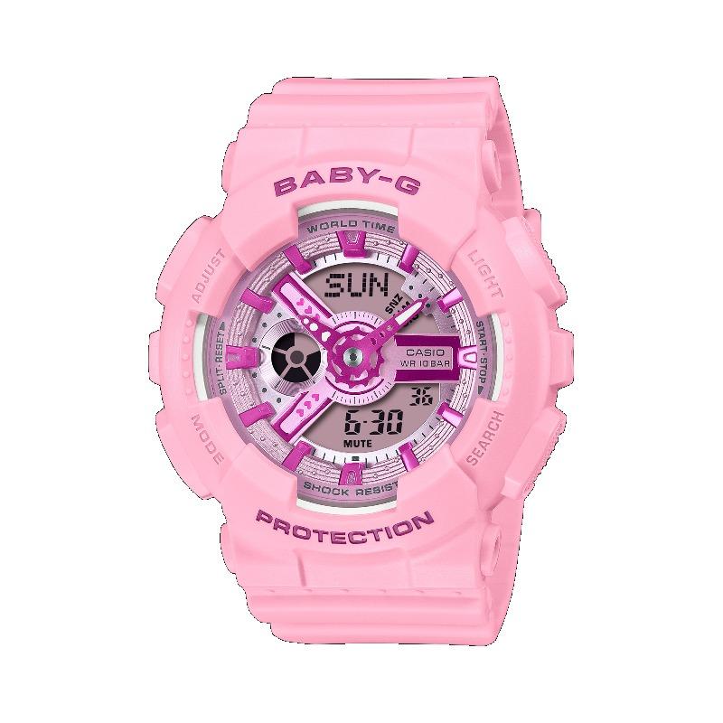 Casio Baby-G Women s Resin 100M Water Resistant Analog Shock Resistant Quartz Watch BA-110YK-4A красный
