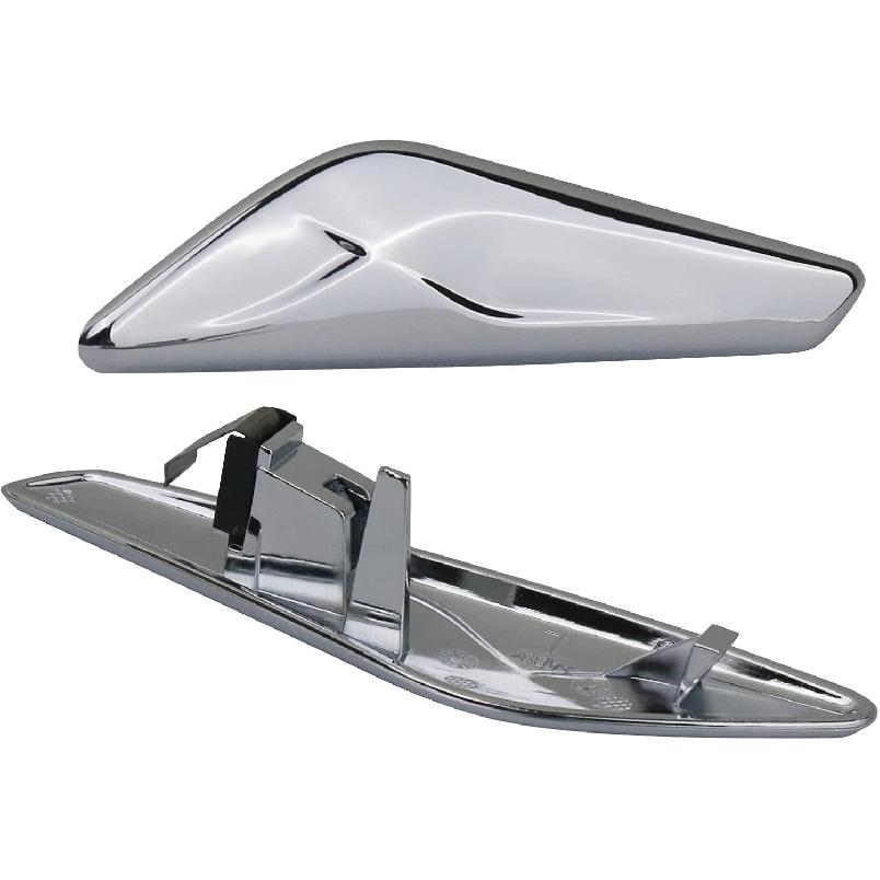 Front Fender Chrome Trim Finisher for Left Driver & Right Passenger Side Fender Compatible with BMW X3 F25 X4 F26 2011 2012 2013 2014 2015 2016 2017
