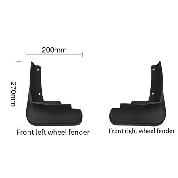Black ABS Mudguards Set for Cadillac XT4 (2017-2023)