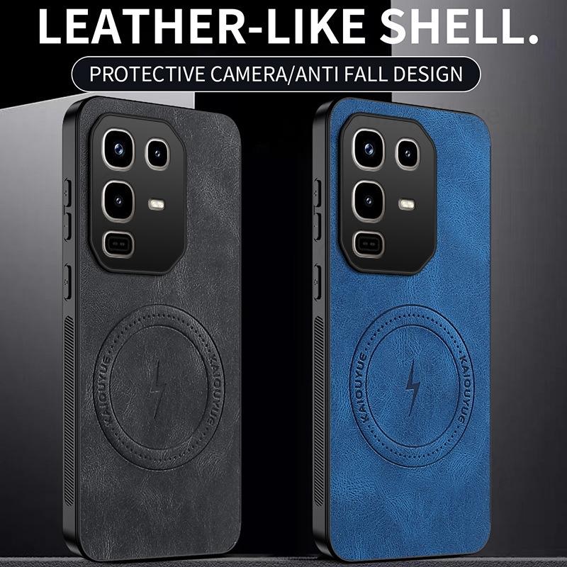 For Infinix Note 50 40 Pro Plus For Magsafe Leather Silicone Case For INFINIX Hot 60 Pro Plus GT 30 Pro Magnetic Magsafing Cover