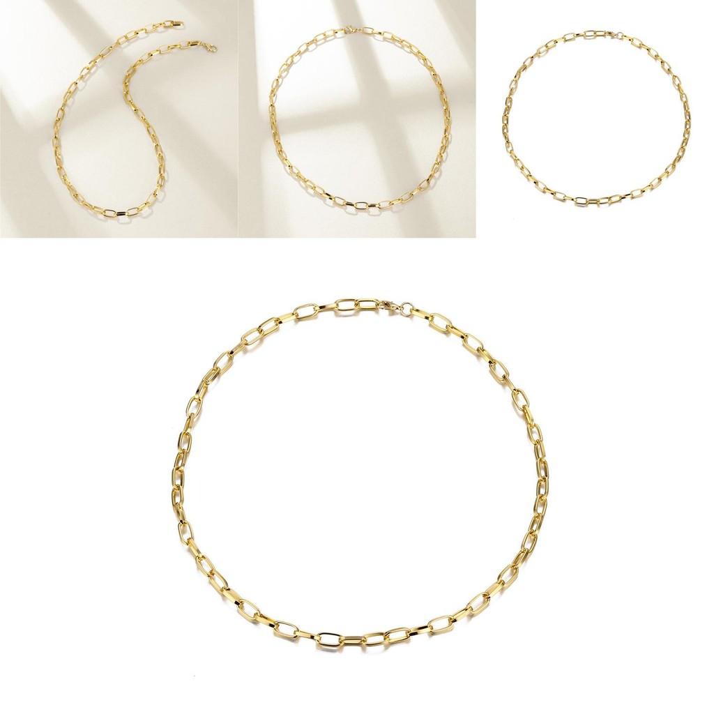 Fashionable Gold Circle Pendant Necklace Simple Alloy Chain For Stylish Women