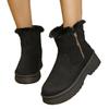 Foreign Trade Cloth Round Head Thick-soled Snow Boots Women's Autumn and Winter New Side Zipper Velvet Warm Short Cotton Boots