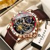 BINBOND Luxury Durable Quartz Wristwatches For Men Luminous Waterproof Chronograph Men's Watches Accurate Casual Reloj