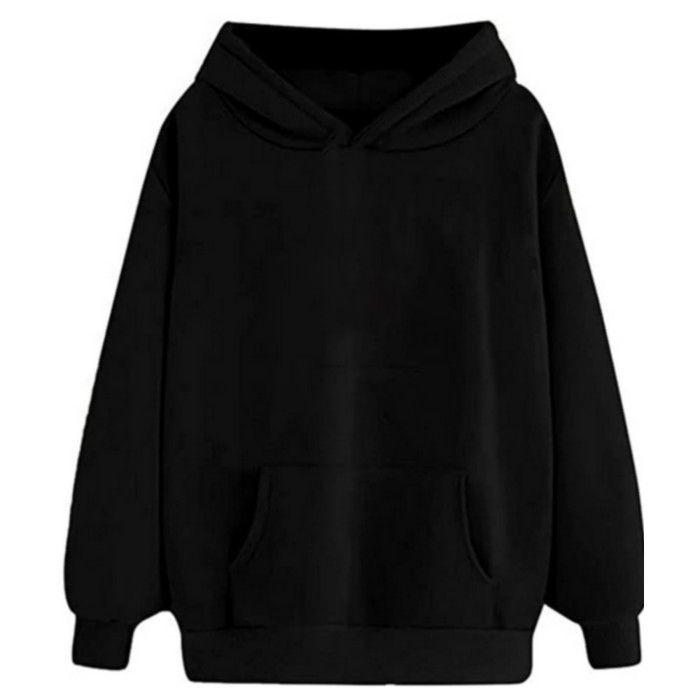 Sweat à capuche - Princesse - Noir - 5/6 ans - Poche kangourou - Élasthanne 1x1