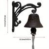 1 Pc Vintage Cast Iron Wall Bell Antique Rustic Hanging Bell for Farmhouse & Front Door Decor