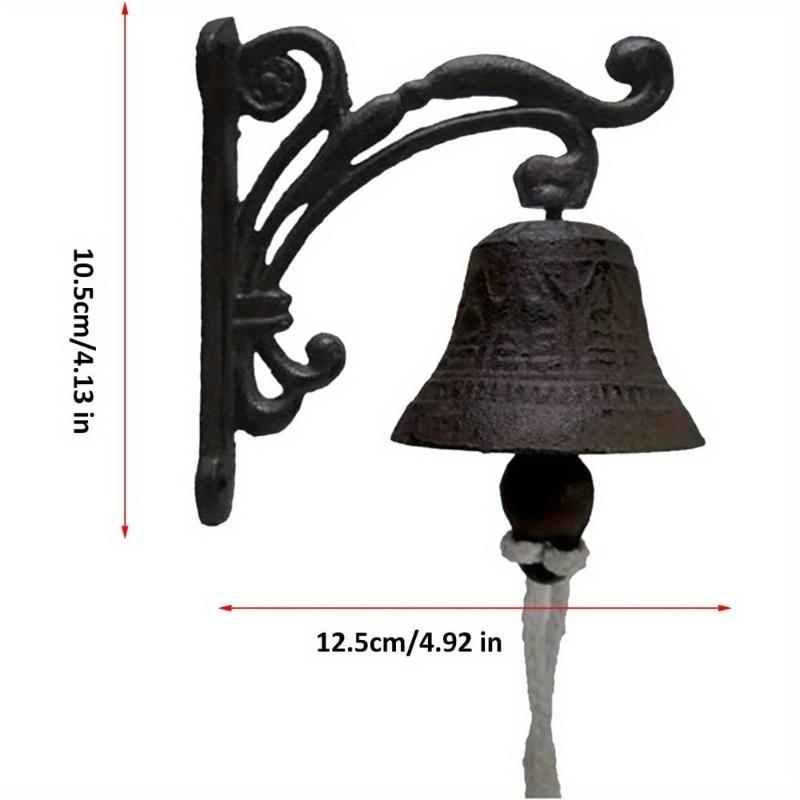 1 Pc Vintage Cast Iron Wall Bell Antique Rustic Hanging Bell for Farmhouse & Front Door Decor