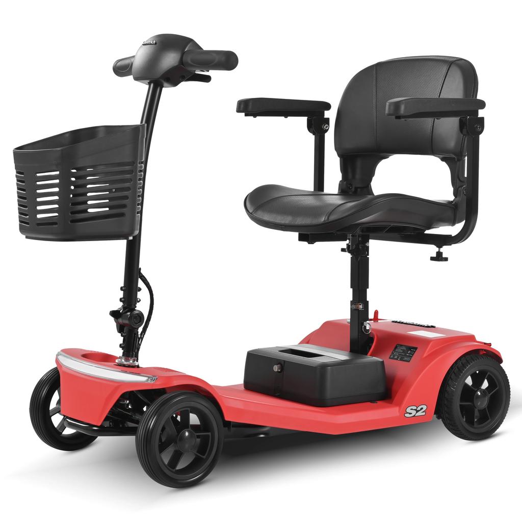 Sweetrich S2 250W 24V 12Ah Batterie Amovible Pneu 7.5 * 2.0 Scooter Électrique à Quatre Roues pour Personnes Âgées Équipé d'un Siège Pivotant Capacité de Charge 136kg