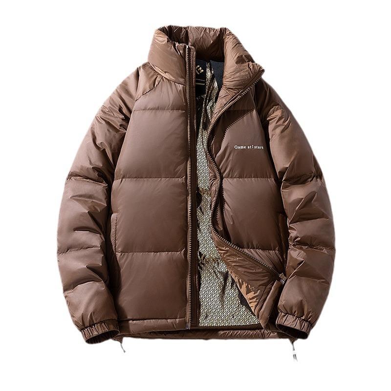Winter Graphene Heating Windproof Warm White Duck Down Jacket Men's Fashion Casual Black Gold Jacket Men
