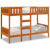 Bunk Bed Wax Brown 90 x 190 cm Solid Pine Wood