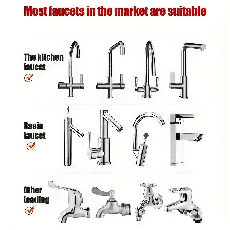 1pc Stainless Steel Kitchen Faucet with Anti-Splash, Rotating Spray Head - Fit for Basins & Vegetable Wash, Includes Installation Hardware, Modern