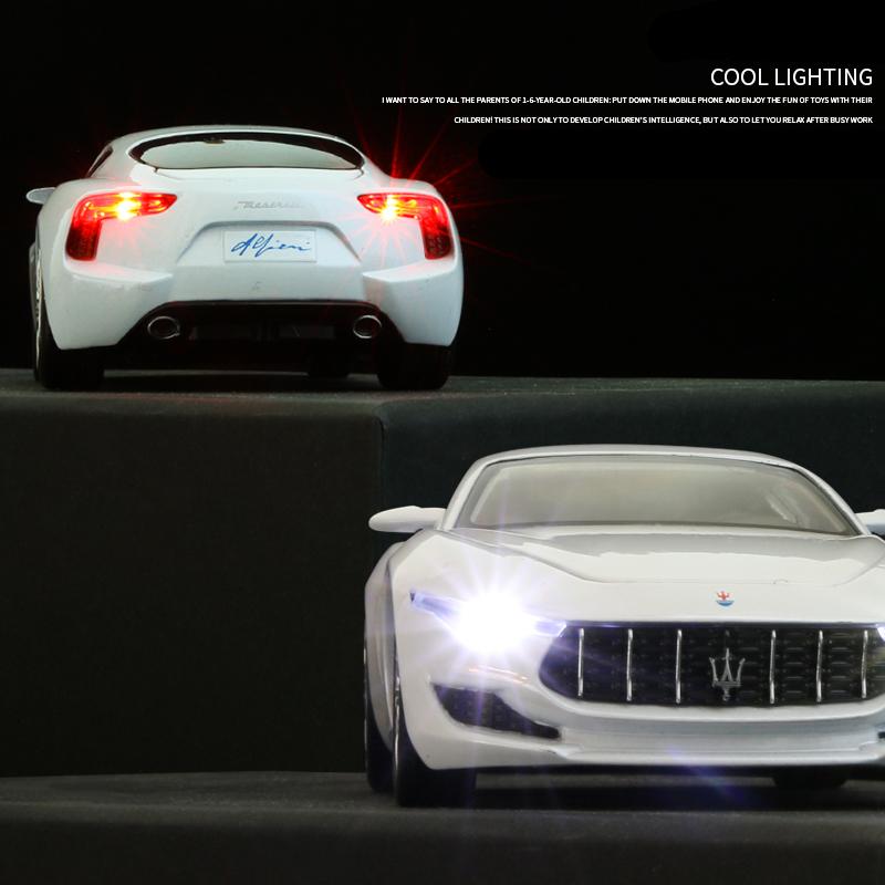 Maserati Alfieri Concept Car 1/32, Modello di Auto Sportiva in Lega, Pressofuso, Metallo, Veicoli, Giocattoli, Suono, Luce, Simulazione, Regalo per Bambini