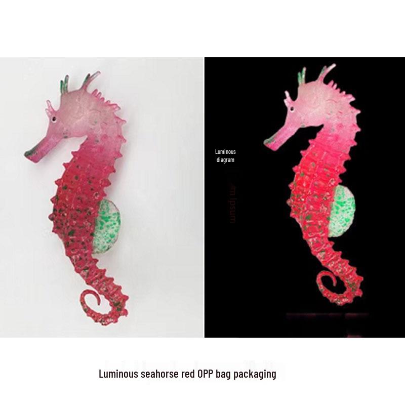 

Glow-in-the-Dark Jellyfish & Seahorse Aquarium Decoration