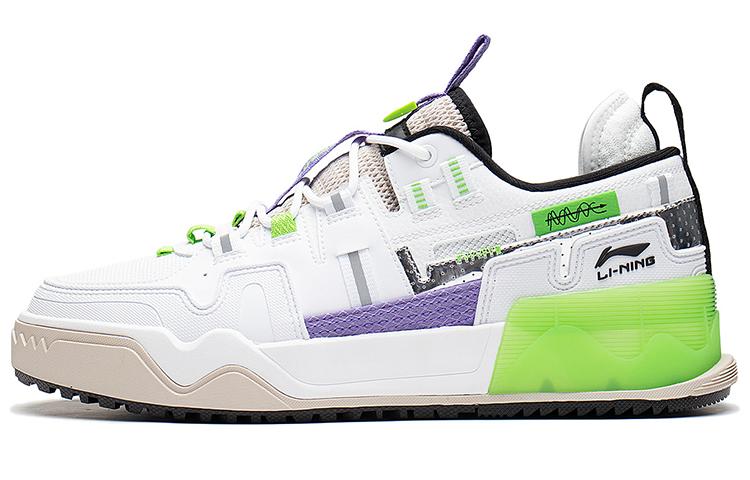 Li Ning CF Shiny Star 1.5 Низкие Скейтбордические Кроссовки Мужские Стандартные Белые AGCS057-2 40