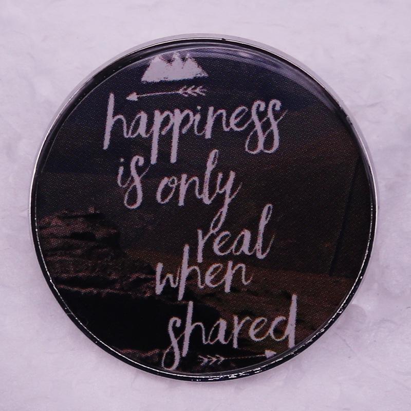 Joy is Realized When Shared: Brooch Badge—Share Happiness with Loved Ones