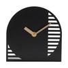 Interval Cut Out Steel Desk Clock - Black & Gold